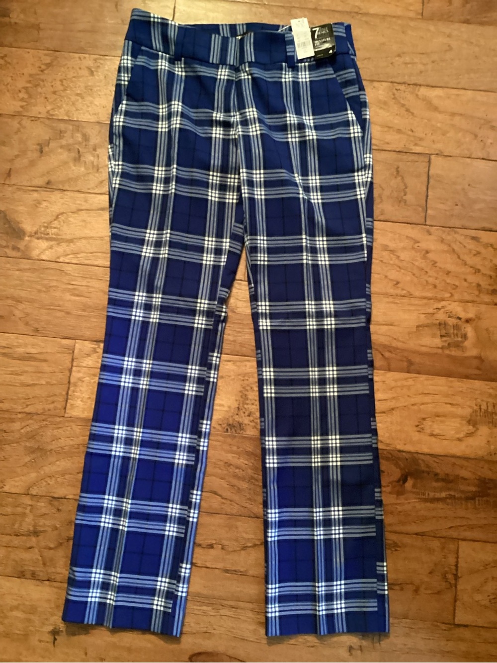 Blue Plaid Women’s Pants - New York&Co